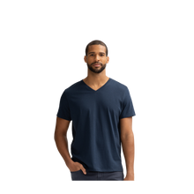 Load image into Gallery viewer, Men's V-Neck T-Shirt &amp; No Show Sock 6-Pack