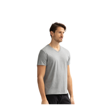 Load image into Gallery viewer, Men's V-Neck T-Shirt &amp; No Show Sock 6-Pack