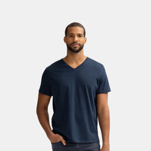 Load image into Gallery viewer, Men's V-Neck T-Shirt &amp; No Show Sock 6-Pack