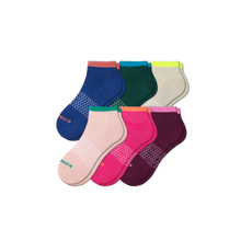 Load image into Gallery viewer, Women's Solid Neon Tipping Quarter Sock 6-Pack