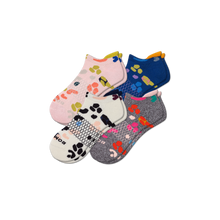 Load image into Gallery viewer, Women's Painted Leopard Ankle Sock 4-Pack