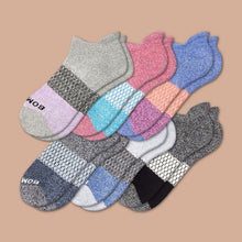 Load image into Gallery viewer, Women's Tri-Block Marl Ankle Sock 6-Pack