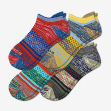 Load image into Gallery viewer, Men's Brush Stripe Ankle Sock 4-Pack