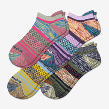 Load image into Gallery viewer, Women's Brush Stripe Ankle Sock 4-Pack