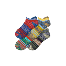 Load image into Gallery viewer, Men's Brush Stripe Ankle Sock 4-Pack