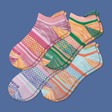 Load image into Gallery viewer, Women's Brush Stripe Ankle Sock 4-Pack