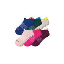 Load image into Gallery viewer, Women's Solid Neon Tipping Ankle Sock 6-Pack