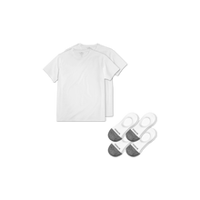 Load image into Gallery viewer, Men's Crew Neck T-Shirt &amp; No Show Sock 6-Pack